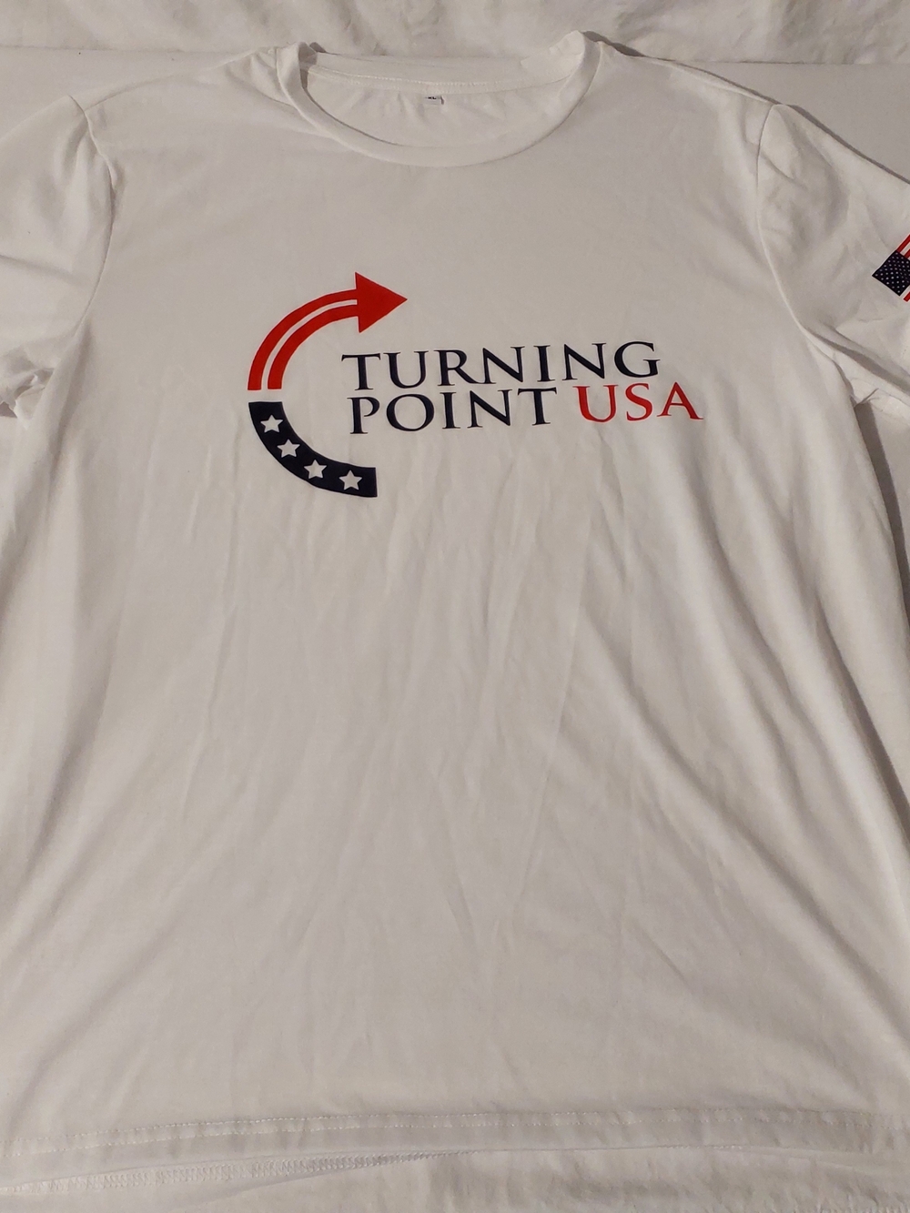 Turning Point Mens USA XL Cotton American Flag Short Sleeve